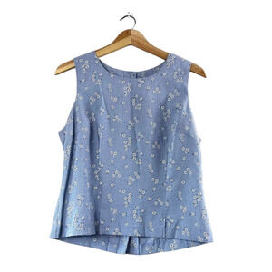 Vintage Button Back Floral T.R. Bentley Tank 13/14